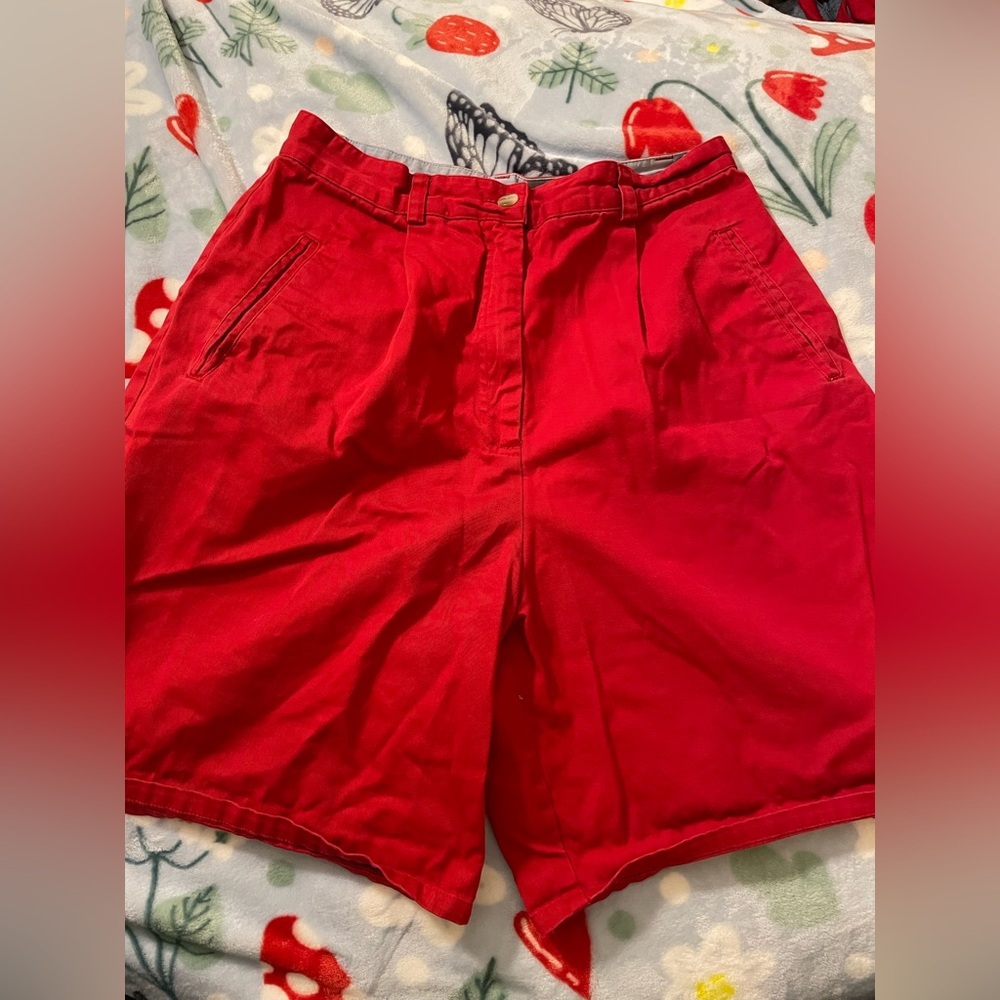 Genuine Vintage Talbots Pleated Red Shorts